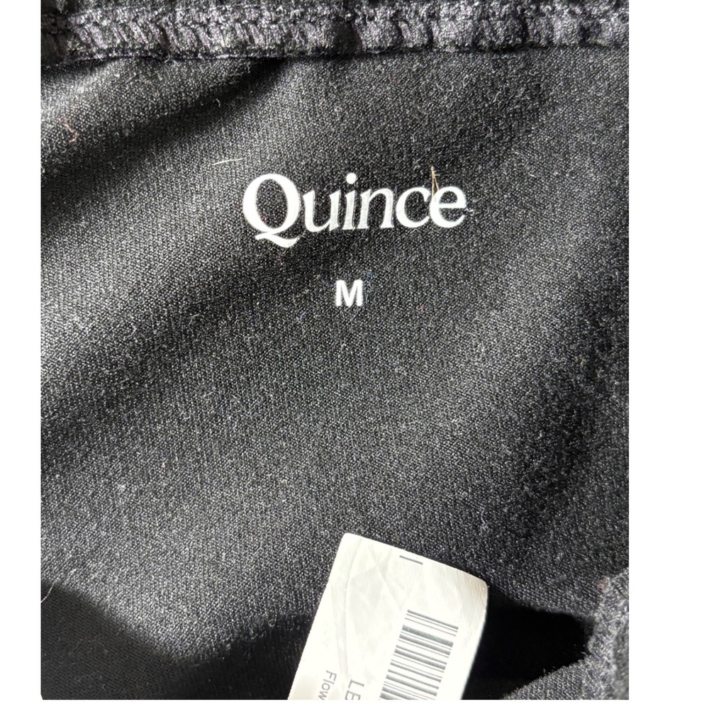Quince Flowknit Mid-Rise Jogger Black Recycled Polyester Spandex Pants Size M - Picture 6 of 12